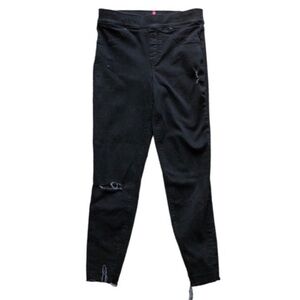 Spanx Jeans Distressed Pull On Stretch Skinny Black Size Medium